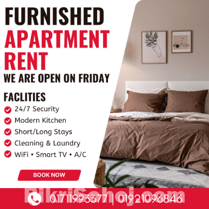 Modern Two-Room Furnished Serviced Apartment – 375 Sq Ft